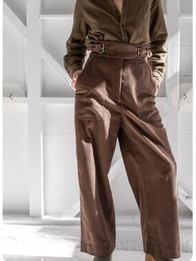 Rachel Comey Brown Wide-Leg Corduroy Pants